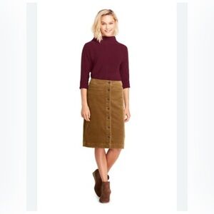 Lands' End Tan‎ Pencil Skirt Knee-Length Casual